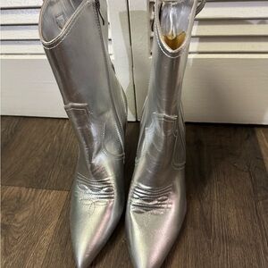 Silver Women's Ankle Boots